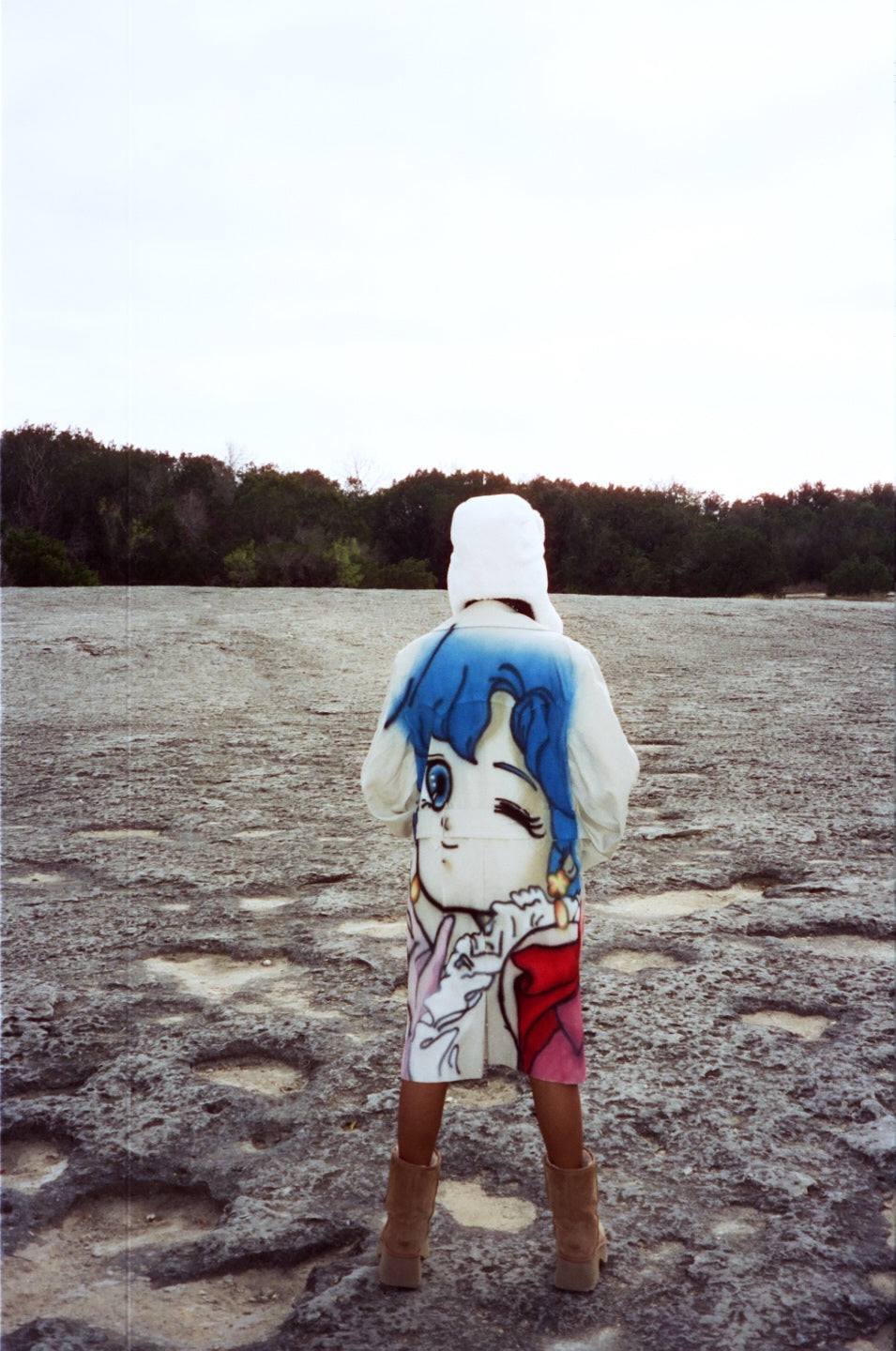 Airbrushed Trench Coat