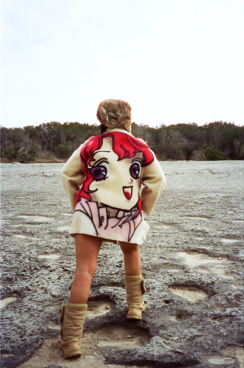 Airbrushed Wool Coat