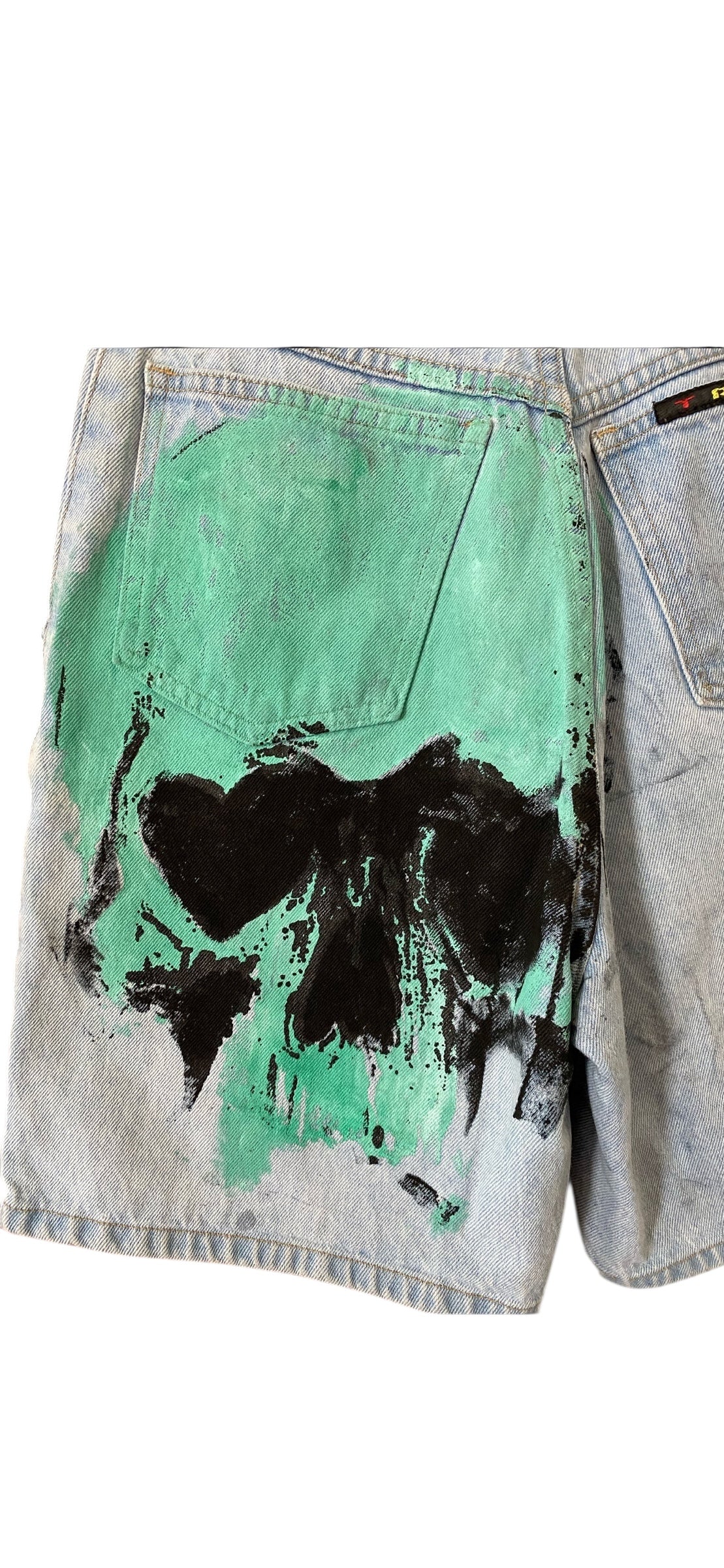 High Waist Heart Skull shorts