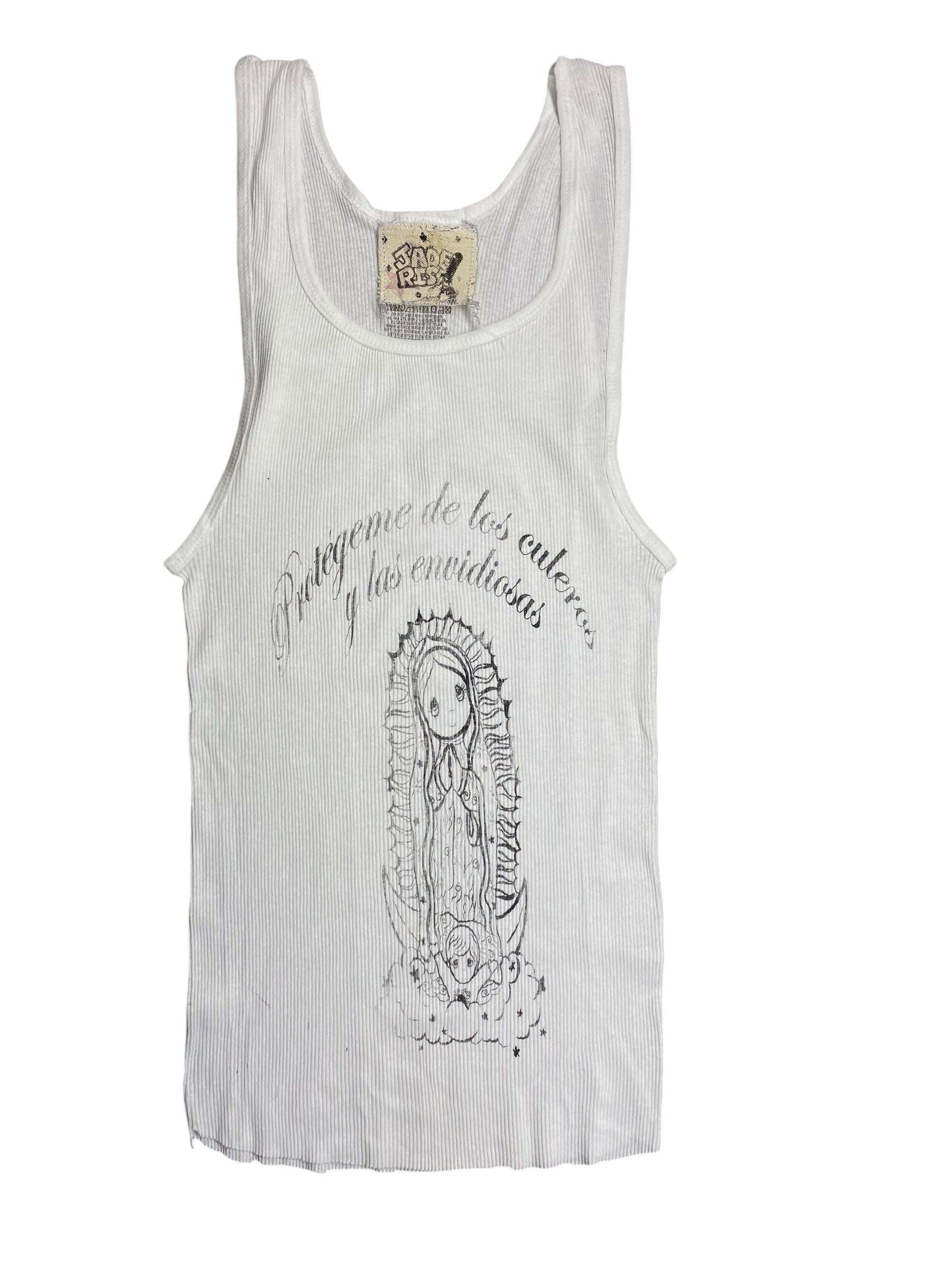 White Virgencita Tank