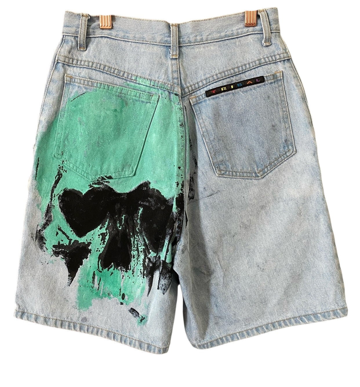 High Waist Heart Skull shorts